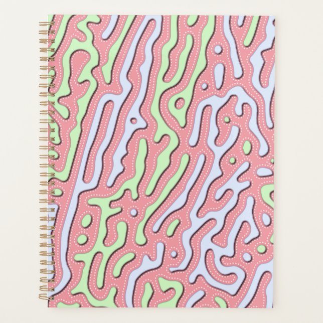 Pastel Kawaii Design Abstrait de Squiggle coloré (Devant)