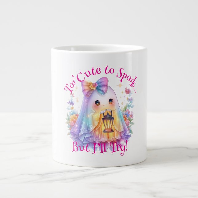 Pastel Kawaii Ghost Halloween Café Mug (Devant)