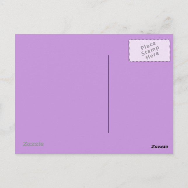 Pastel Lavender Arrière - plan sur carte postale (Dos)