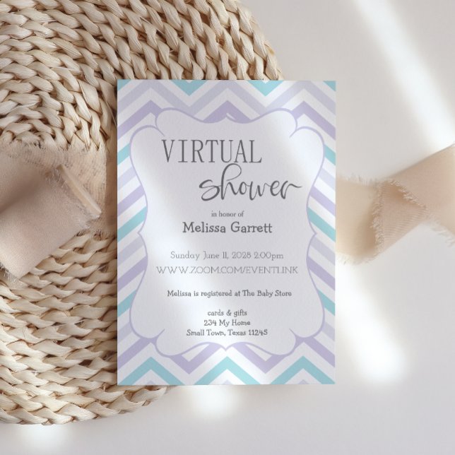 Pastel Lavender et Aqua Zig Zag Baby Virtual Invi (Créateur téléchargé)