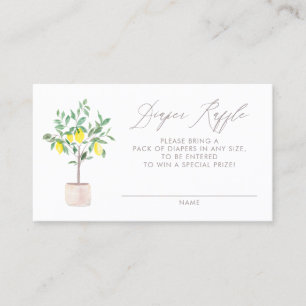Pastel Lemon Tree Baby shower Déchets Carte Raffin