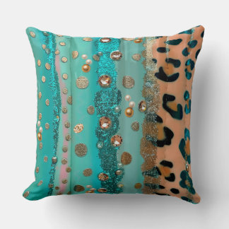 Pastel Leopard Peau Motif Jeu Oreiller