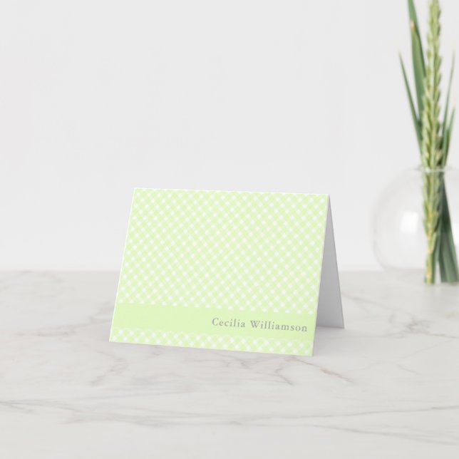 Pastel Lime Green En vichy Nom du Motif (Devant)