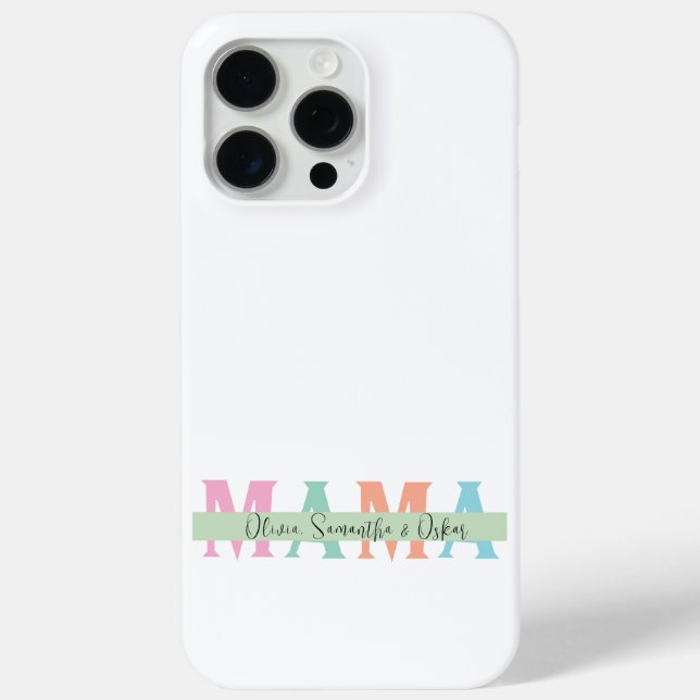 Pastel MAMA coque iphone personnalisé (Verso)
