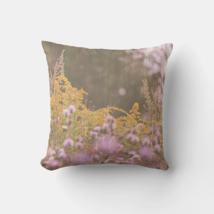 Pastel Meadow Fleurs sauvages Nature Coussin Cushi