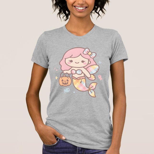 Pastel Mermaid Halloween Cutie T-Shirt | Cute Plai (Devant)