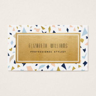 Pastel Modern Terrazzo Styliste Cartes de visite