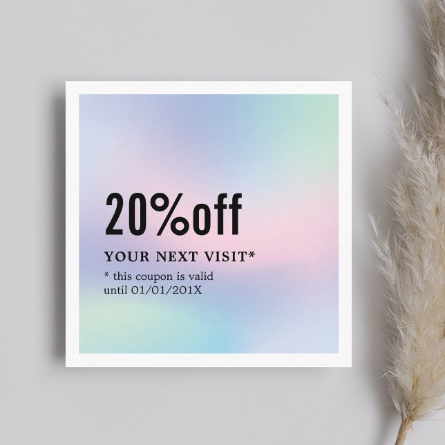 Pastel moderne élégant Coupon de beauté blanc (Créateur téléchargé)