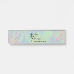 Pastel moderne Holographique Arc-en-ciel - Plaque