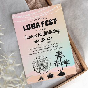 Pastel Music Festival Invitation Anniversaire
