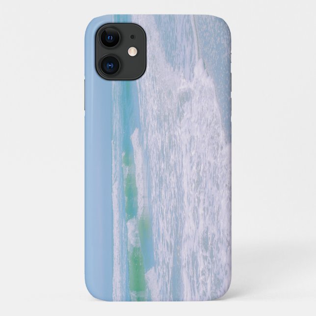 Pastel Ocean Waves Beach iPhone 11 Coque (Dos)