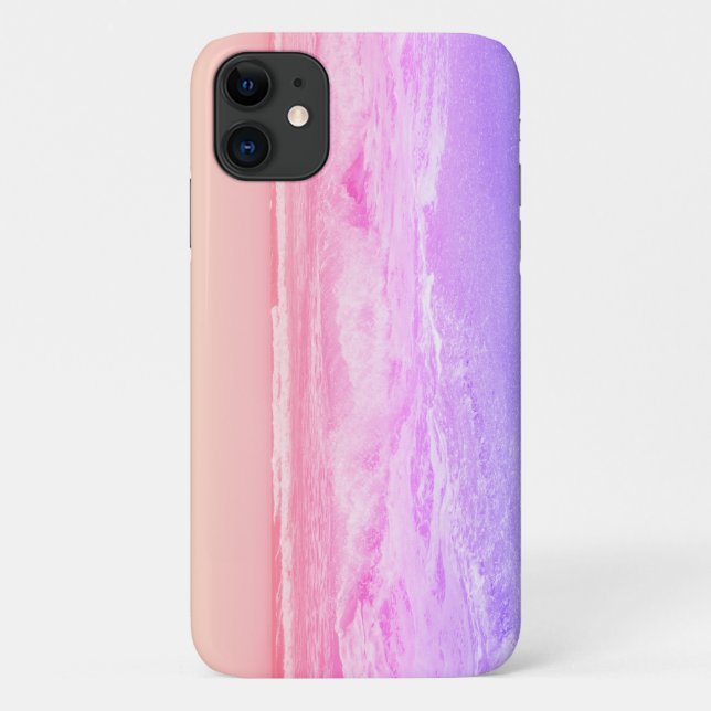 Pastel Ocean Waves Beach iPhone 11 Coque (Dos)