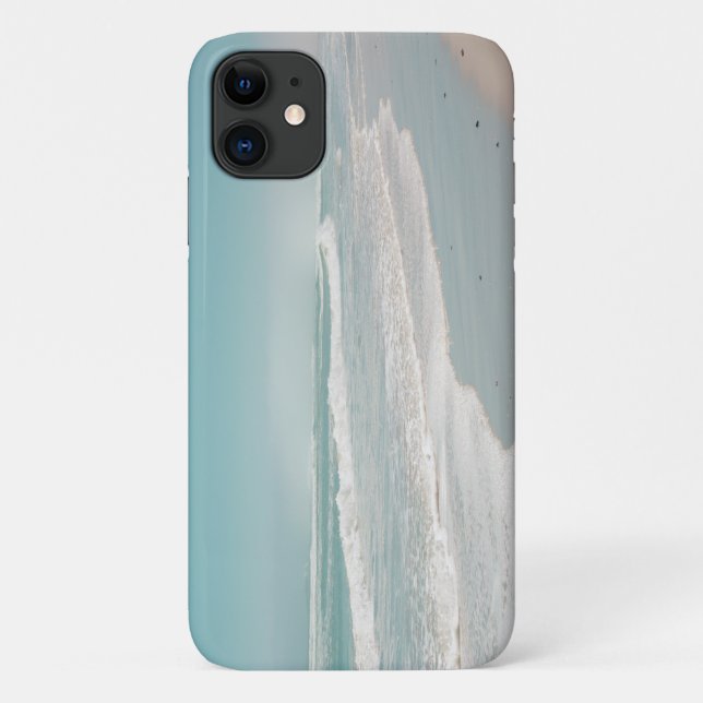 Pastel Ocean Waves Beach iPhone 11 Coque (Dos)