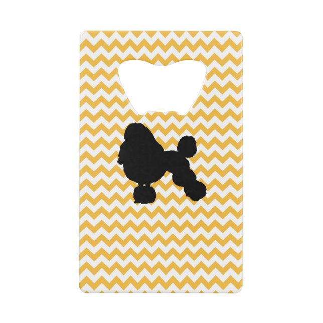 Pastel Orange Chevron Avec Poodle (Devant)
