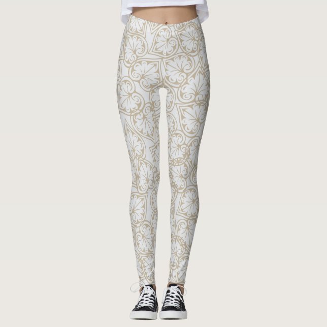 Pastel Outline Leggings floraux (Devant)