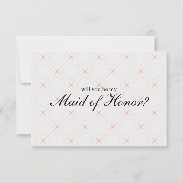 Pastel Peach Cream Serez-vous ma femme d'honneur (Devant)