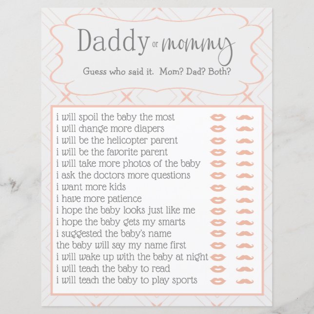 Pastel Peach et Crème Géométrique Qui l'a dit (Devant)