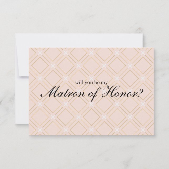 Pastel Peach Gold Serez-vous mon maître d'honneur (Devant)