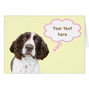 Pastel Personalized English Springer Spaniel Card