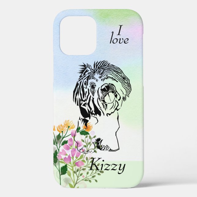 Pastel personnalisé Shih Tzu coque iphone Apple (Verso)