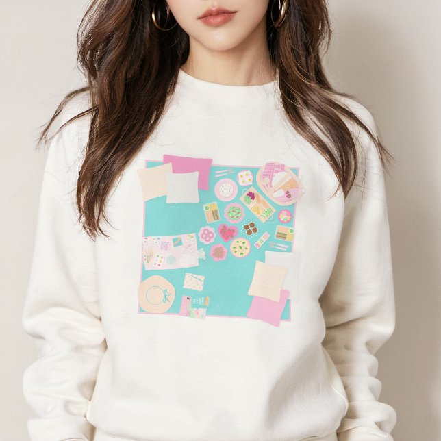 Pastel Picnic Aesthetic Cozy Cute Sweatshirt (Créateur téléchargé)
