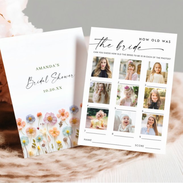 Pastel Pink Boho Fleur sauvage carte de jeu nuptia (Créateur téléchargé)