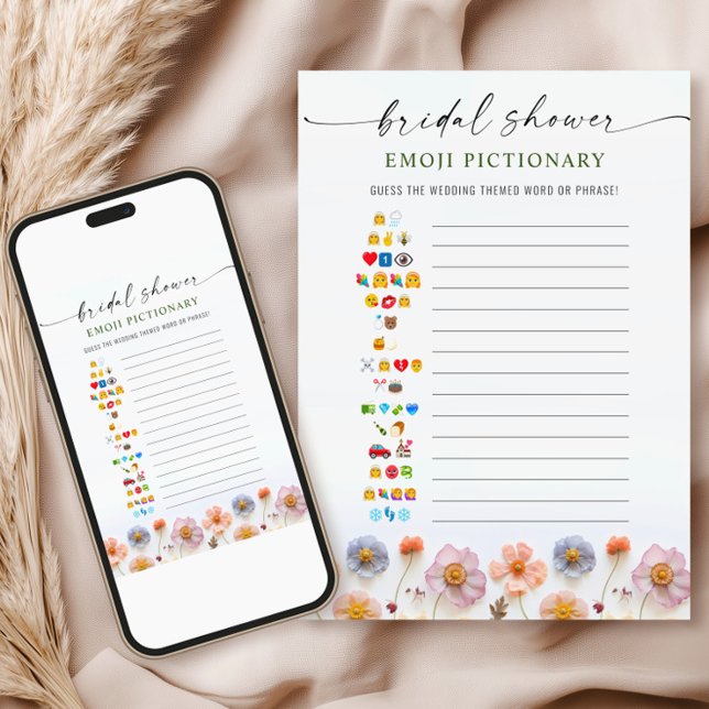 Pastel Pink Boho Fleur sauvage carte de jeu nuptia (Créateur téléchargé)