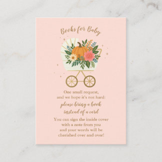 Pastel Pink Citrouille Baby shower Cartes