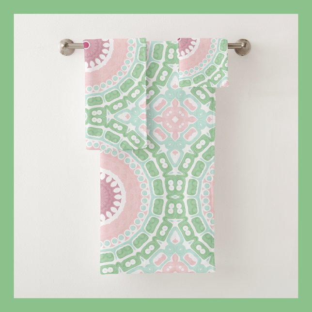 Pastel Pink et Green Mandala (Créateur téléchargé)