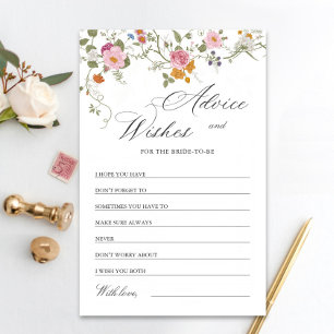 Pastel Pink Floral Fleur sauvage Conseils & Voeux