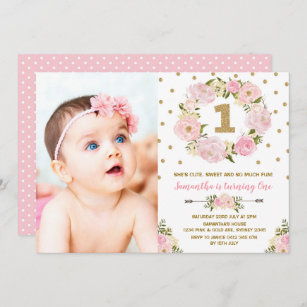 Invitations Anniversaires 1 An Zazzle Fr