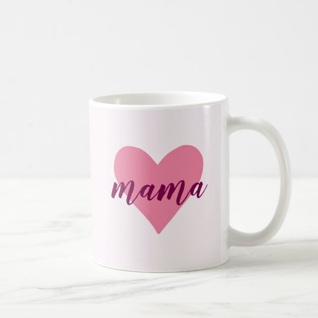 Pastel Pink Mama Mug - Sweet Mother's Day Cadeau (Droite)