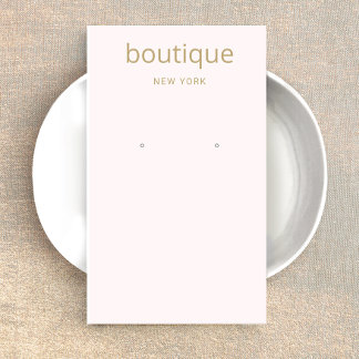 Pastel Pink Or moderne longue oreille Carte d'affi