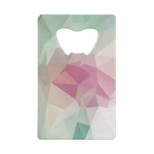 Pastel Pink Vert Abstrait Pyramide Motif Art