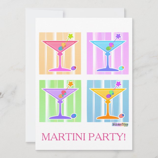 PASTEL POP ART MARTINIS (Devant)