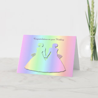 Pastel Pride Carte Mariage Gay pour les mariées