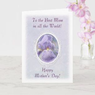 Pastel Purple Iris Carte de fête des mères