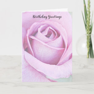 Pastel Purple Rose Flower Carte d'anniversaire