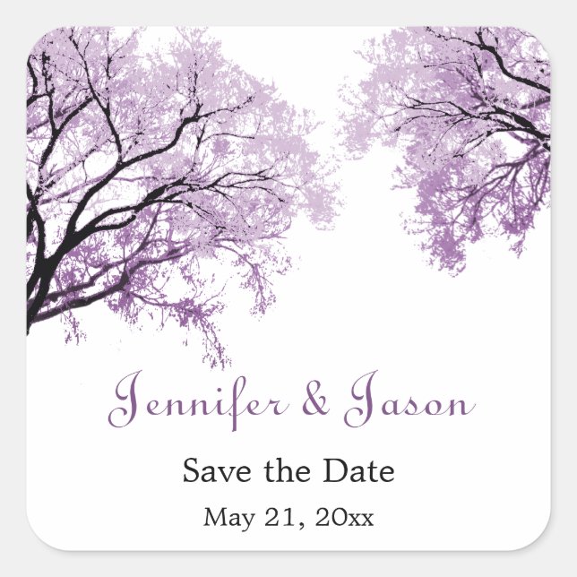 Pastel Purple Trees - Enregistrer les stickers Dat (Devant)