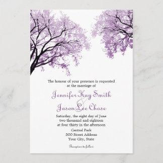Pastel Purple Trees - Invitations de mariage