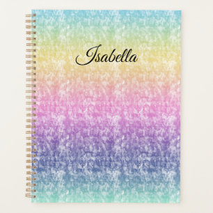 Pastel Rainbow avec nom de script ou votre texte