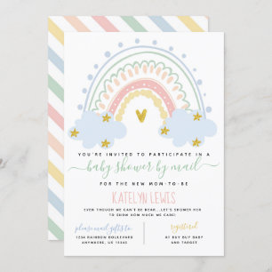 Pastel Rainbow Baby shower par Mail Invitation