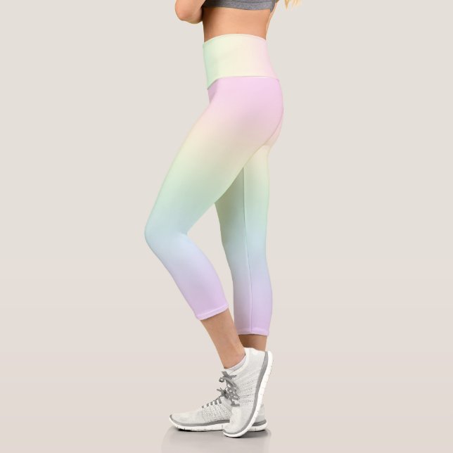 Pastel Rainbow Capri Leggings (Gauche)