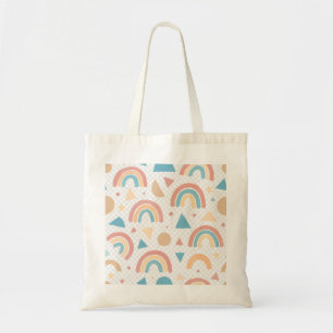 Pastel Rainbow Motif Sac fourre-tout mignonne, éco