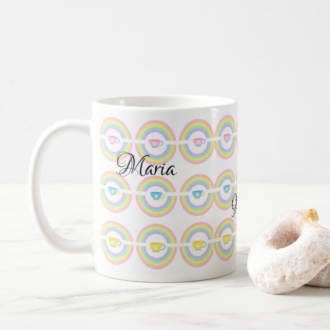 Pastel Rainbow Mug (Avec donut)