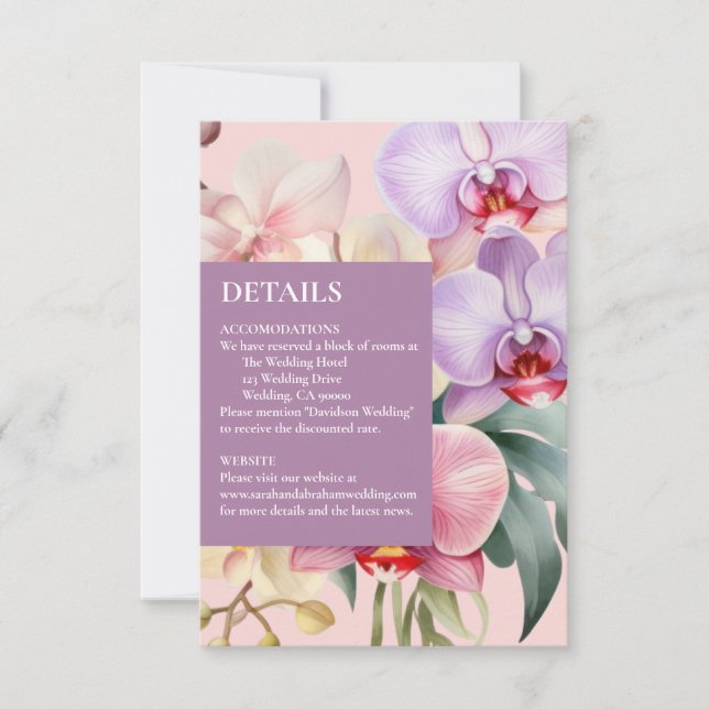 Pastel Rainbow Orchidées Détails Cartes de boîtier (Devant)
