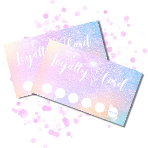 Pastel Rainbow Parties scintillant Carte de fidéli