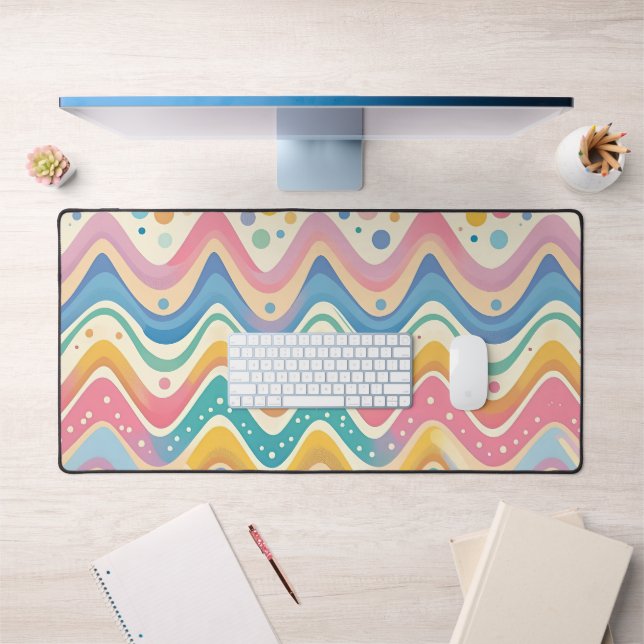 Pastel Rainbow Retro Design abstrait (Bureau 1)