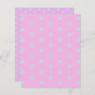 Pastel Rainbow Sunbursts & Stars Scrapbook Papier
