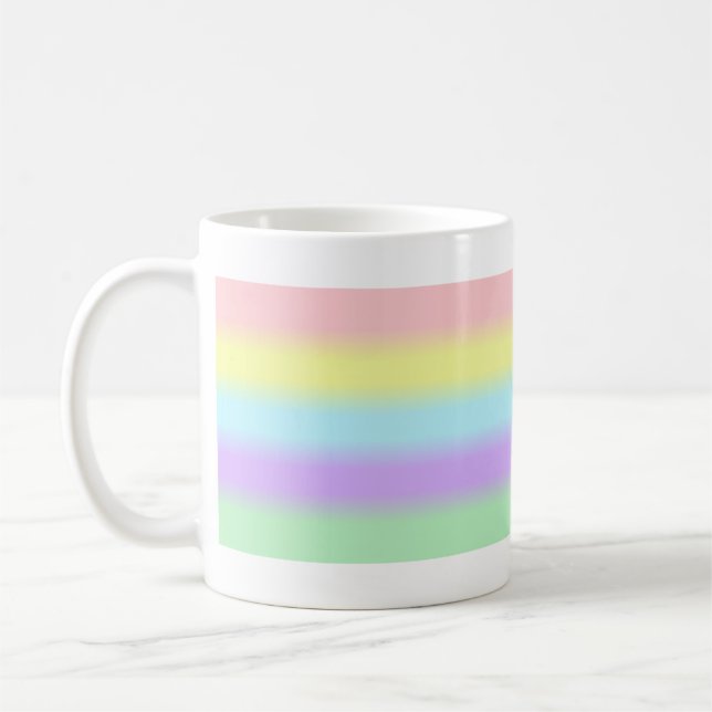 Pastel rayures Mug (Gauche)